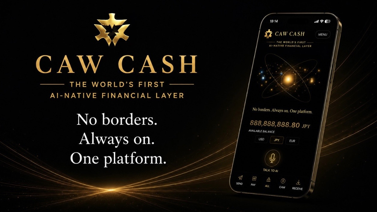 CAW Cash logo and the CAW Cash app on a smartphone
